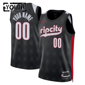 Camiseta Niños Portland Trail Blazers Personalizadas 2024-25 Nike City Edition Negro Swingman